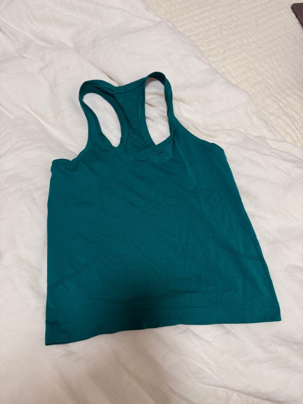 lululemon athletica Teal Lightweight Crop Tank - worn once!
